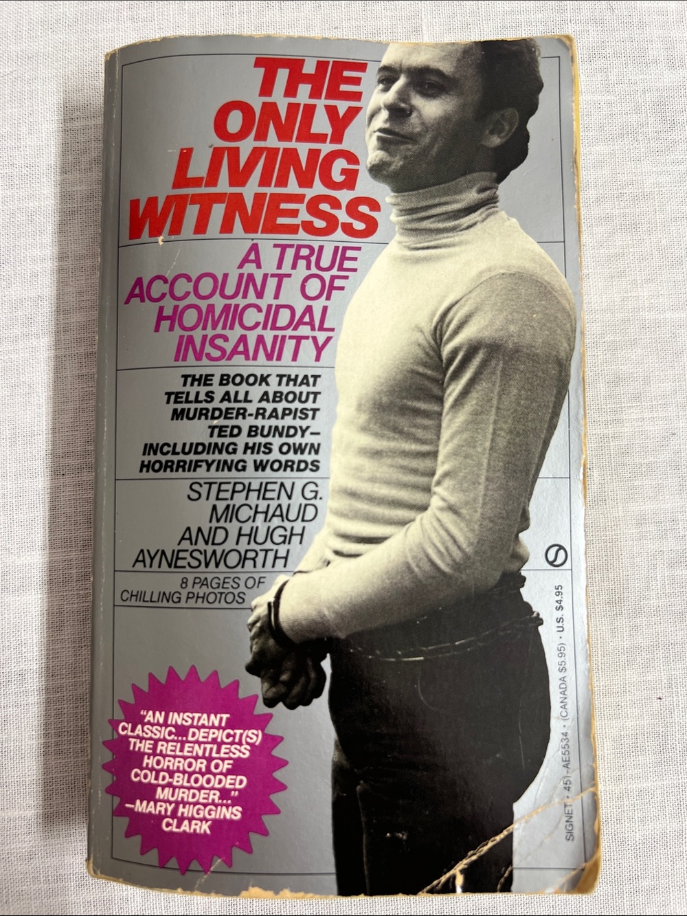 🌞 The Only Living Witness Paperback True Crime serial Killer Ted Bundy 1983